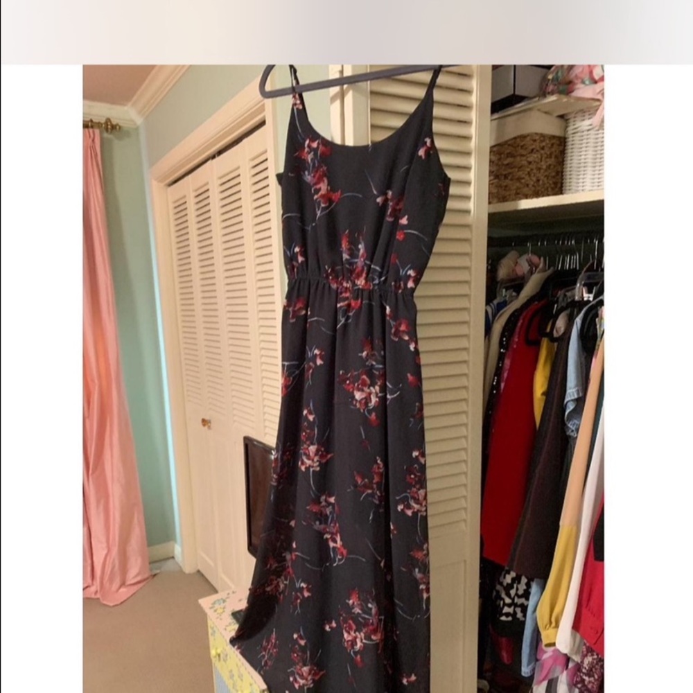 Black Swan Dark Floral Maxi Dress